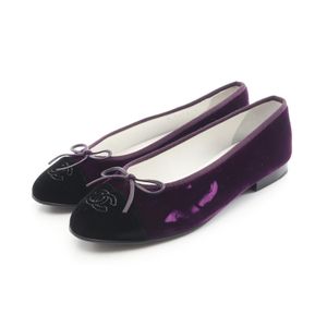 [Used, Grade B] Chanel BALLERINA Pumps G02819 Purple Fabric Women's Used B