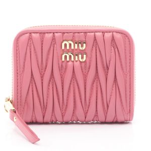 [Pre-owned] Miu Miu Coin Case MATELASSE'MIU 5MM268AFPPF0638 Begonia Leather Coin Case Women's Brand New