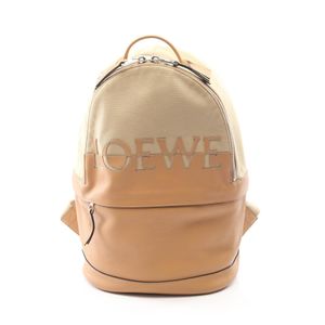 【二手】 LOEWE雙肩包，圓形，B314278X01，米色帆布皮革，標誌性圖案，女士款。二手