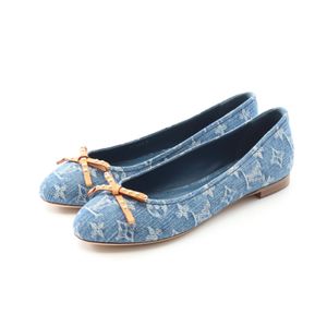 [Pre-owned] LOUIS VUITTON Nina Ballerina Denim Pumps for Women - Unused