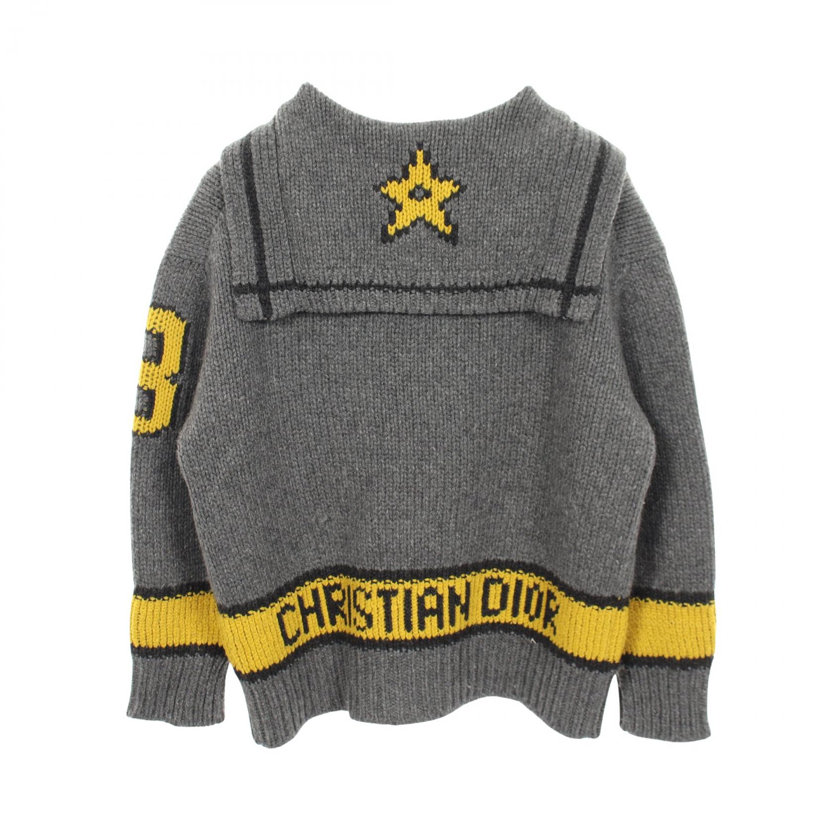 ディオール Dior 22AW セーラーカラー スター ロゴ カーディガン 衣料品 トップス ウール レディース グレー系 / イエロー系 【中古】 中古・古着通販】Dior (ディオール) オブリーク総柄カーディガン