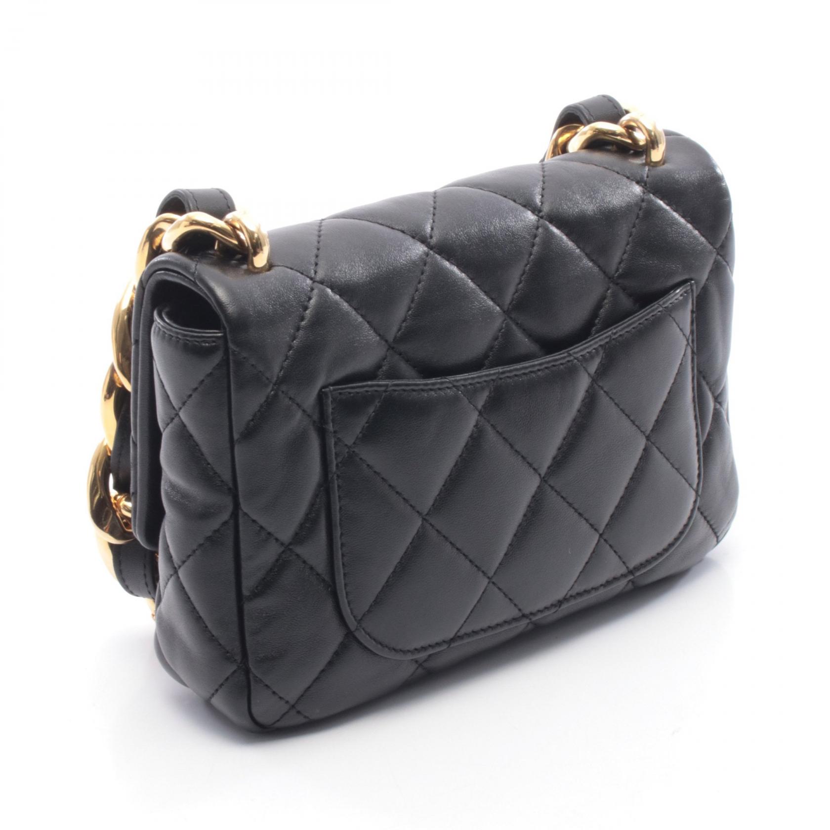 シャネル CHANEL マトラッセ スモールフラップバッグ ショルダーバッグ バッグ ラムスキン（羊革） レディース ブラック系 AS3214 【中古】 CHANEL（シャネル） マトラッセ ブランドオフ ラムスキン（羊革
