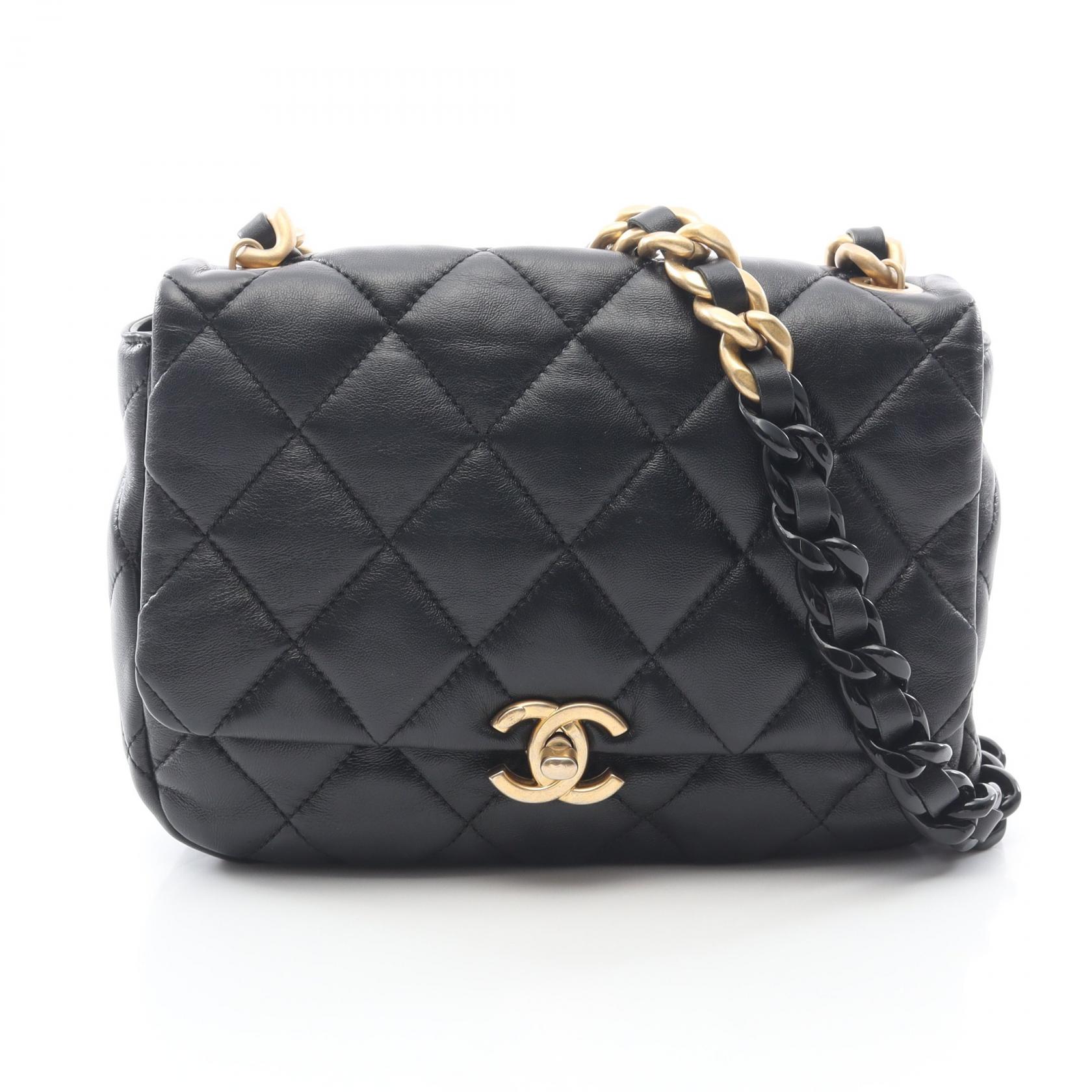 シャネル CHANEL マトラッセ ショルダーバッグ バッグ ラムスキン（羊革） レディース ブラック系 AS3206 【中古】 CHANEL（シャネル） マトラッセ ミニ ショルダーバッグ バッグ