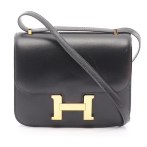 【중고 2손】 헤르메스 HERMES 숄더백 콘스탄스 3 미니 블랙 송아지(소가죽) 콘스탄스 3 미니 블랙 레이디스 Used B