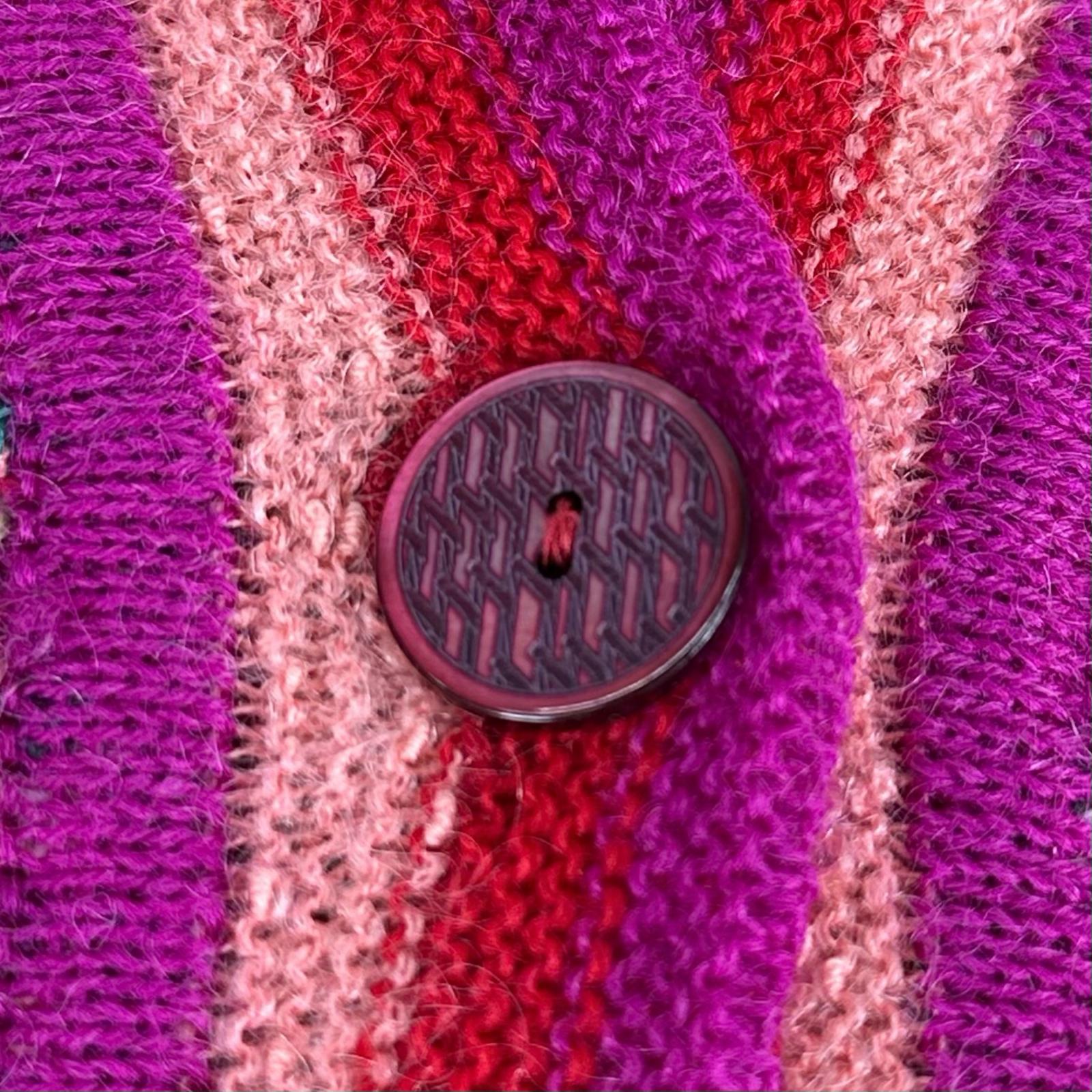 極美品▲Missoni ミッソーニ ウール モヘア マルチストライプ柄 長袖 カーディガン マルチカラー 48 イタリア製 正規品 レディース 極美品△Missoni ミッソーニ ウール モヘア マルチストライプ柄 長袖