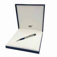 全新 ▼MONTBLANC特別版偉大人物安迪沃荷原子筆，銀藍色，德國製造，男士，書寫流暢