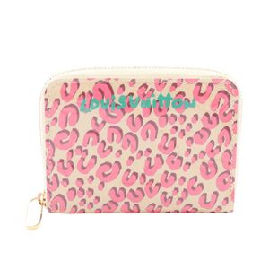 [Pre-owned] Louis LOUIS VUITTON Zippy Coin Purse Monogram Vernis Leopard Bron Corail M91484 Bron Corail Leather