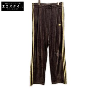 Adidas 2025 model, brown, three-stripe velour firebird track pants, size S [Used]