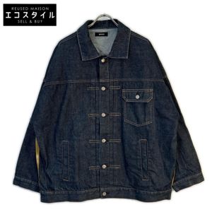 ZUCCA CZ98-FC728 Beige denim jacket with nylon back panel, size M [Used]