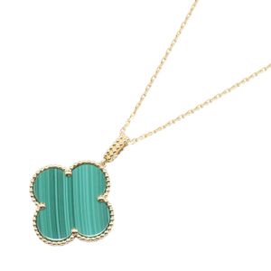 [Pre-owned] Van Cleef & Arpels Magic Alhambra Malachite Necklace VCARO3MG00, Neck size 82/90cm, K18 (Yellow Gold)
