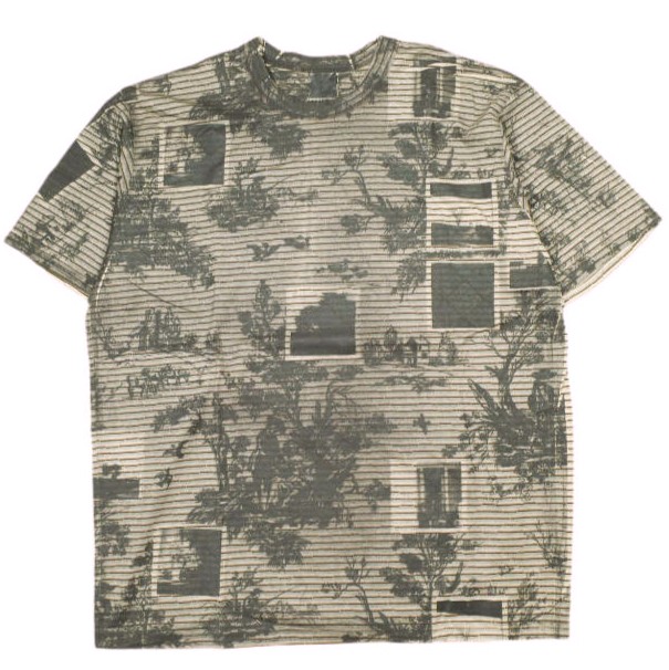 well (Well) 22SS Made in Japan Wallpaper T-shirt Silk Screen Print
