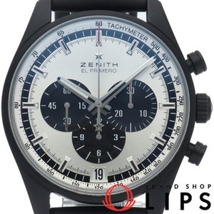 Zenith Chronomaster El Primero Watch 42mm 24.2041.400/01.R576 Box, Warranty Card, Ceramic Aluminum/Rubber Strap, Men's Watch, Black, Excellent Condition [Used]