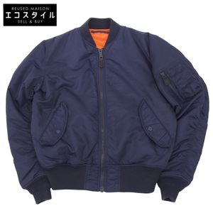 Avirex MA-1 Reversible Flight Jacket, Men's, Navy/Orange, Size L (6132077) [Used]