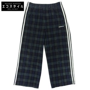 Adidas Corduroy Tartan Wide-Leg Pants, Women's, Green, Size M, IX7415, 2024 Model, Size M [Used]