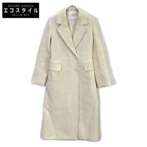 Zara Ivory ZW Collection Wool Blend MANTECO Double-Breasted Coat XS [Used]