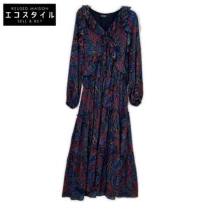 Lauren Ralph Lauren Multicolor Paisley Pattern Tiered Long Frill Dress, Size 6 [Used]