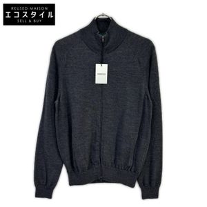 Zanone 812512 ZR274 Gray Virgin Wool Stand Collar Zip Knit Cardigan Size 48 [Used]