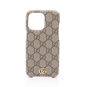 【二手】Gucci Ophidia GG Supreme iPhone 手機殼，適用於 iPhone 15 Pro Max (763794) - 米色。 （其他 iPhone 手機殼 - 15 Pro Max - 米色 763794）