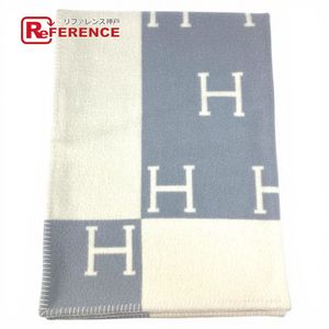 HERMES 아발론 플레이드 로고 담요
