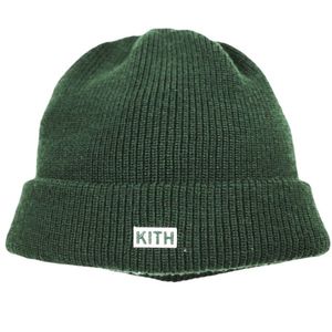 KITH NYC Classic Beanie (23AW, Made in Japan, Item No. 23095060000440, One Size, Chronicle Green) - KITH & KIN Box Logo Knit Cap/Beetle Hat [Used] [KITH NYC]