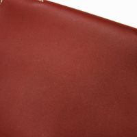 二手愛馬仕 Agenda Zip 光滑皮革波爾多紅卡包，圓形拉鍊，Veau Chamonix Rouge H 皮革，筆記本套