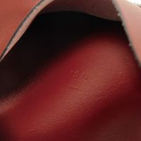 二手愛馬仕 Agenda Zip 光滑皮革波爾多紅卡包，圓形拉鍊，Veau Chamonix Rouge H 皮革，筆記本套