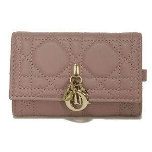 Used Dior My Dior Aster Logo Charm Pastel Purple 4-ring Snap Button Unused Cannage Pink Peony Key Case S0983ONMJ_81PU