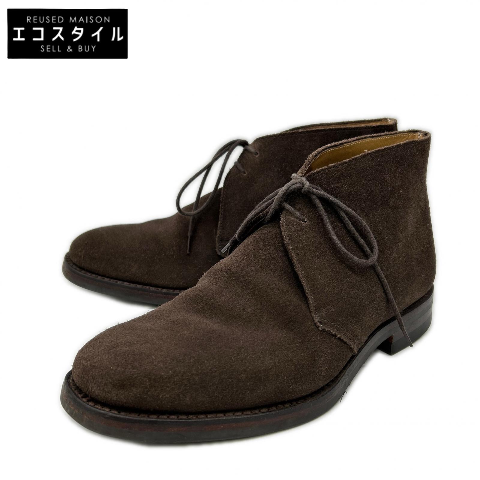 Crockett & Jones SEDGEMOOR3 Dark Brown Suede Shoes, Men's, Dark