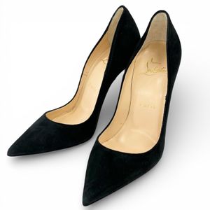 Mint condition ▲ Christian Louboutin SO KATE 120 suede leather pointed-toe stiletto heel pumps, black, size 35, with box and dust bag, made in Italy, women's.