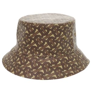 Excellent condition Burberry TB Monogram Bucket Hat Cotton/PVC Braun Hat 0470 [Used] BURBERRY