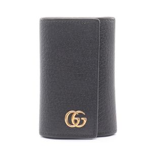 [Used] Gucci GG Marmont 6-Key Case 435305 Black Leather GG Marmont 6-Key Case Women's Used B
