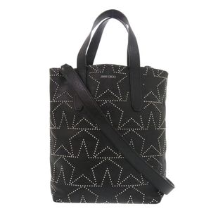 Jimmy Choo Sofia 星星鉚釘黑色皮革兩用手提包 黑色 0441 [二手] JIMMY CHOO