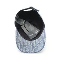 Dior Cap Oblique Cotton Twill Cap Light Blue Canvas Cap Dior Cap Blue Cotton Canvas | DIOR main image 4