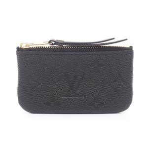[Used] Louis LOUIS VUITTON Pochette Clé Coin Case, Monogram Empreinte, Noir Leather, with Key Ring, Card Key Case, M80879, Noir Leather