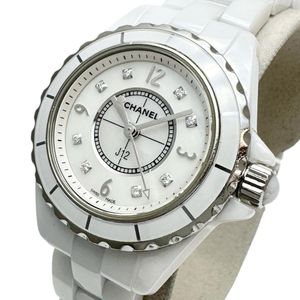 CHANEL/샤넬 J12 다이어 8P H2570 손목시계 세라믹 쿼츠 화이트 문자판 레이디스[중고]