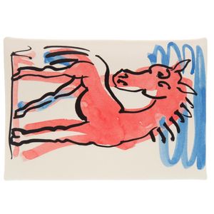 Unused Hermes Calvi Duo Spring Horse Veau Swift Blanc K stamp (born 2025) Coin Case Wallet 0566 [Used] HERMES