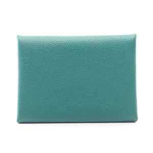 [Used] Hermes HERMES Coin Case Calvi Duo Vert Vertigo Vert Vertigo Other Calvi Duo Vert Vertigo Women's