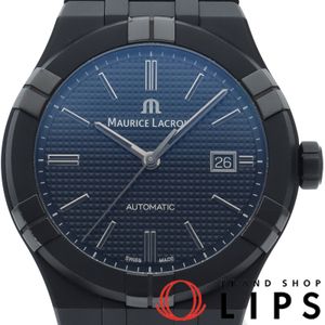 モーリス・ラクロア アイコン オートマティック 42mm Aikon Automatic AI6008-PVB01-330-1 箱 SS/レザー メンズ時計 ブラック 美品 【中古】