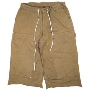 Danke Schon 던케쉐인 480 HW SWEAT W-KNEE CROPPED PANTS 헤비 웨이트 뒷모습 스웨트 더블 니크롭드 팬츠 Free BROWN 샘플품 컷오프 쇼츠 보텀스【중고】【Danke Schon】