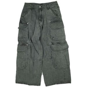 Danke Schon 던케셰인 12 OZ CHEMICAL DENIM CARGO PANTS 12 온스케미칼 데님 카고 팬츠 Free BLACK 샘플품 보텀스【중고】【Danke Schon】