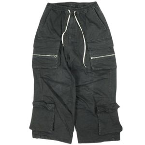 Danke Schon 던케쉐인 STRETCH DENIM WIDE POCKET CARGO PANTS 스트레치 데님 와이드 포켓 카고 팬츠 Free BLACK 이지 샘플품 보텀스【중고】【Danke Schon】