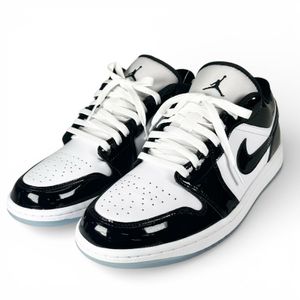 Unused ▲NIKE DV1309 100 AIR JORDAN 1 LOW SE Dunk Leather Sneakers White Black 27.5 with Box Men's