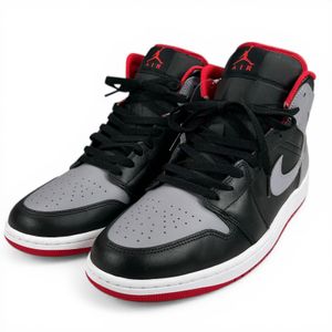 Unused ▲NIKE DQ8426-006 AIR JORDAN 1 MID Air Jordan 1 Mid High-Top Sneakers Black/Grey Size 29 with Box Men's