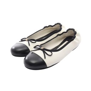 [Used] Chanel CHANEL Pumps Coco Mark TG46114 Black/White Leather Ballet Shoes Women's Used A