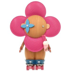 신품 같이 루이비통 비비엔느 롤러스케이트 GI0692 우드/가죽 핑크 오브제 LV 0135【중고】 LOUIS VUITTON