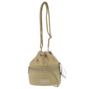 Like New Burberry Ryle Drawstring Crossbody Bag, 8104495, Silver Hardware, Nylon, Gold Honey Beige, One-Shoulder Bag, Bucket Bag, 0684 [Used] BURBERRY