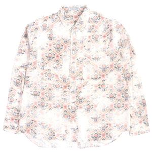 Mint Condition ▼ DIOR Homme 21SS 183C511A5135 Amoaco Boafo 100% Silk All-over Print Logo Button Long Sleeve Shirt Pink Size 43 Made in Italy Authentic Men's