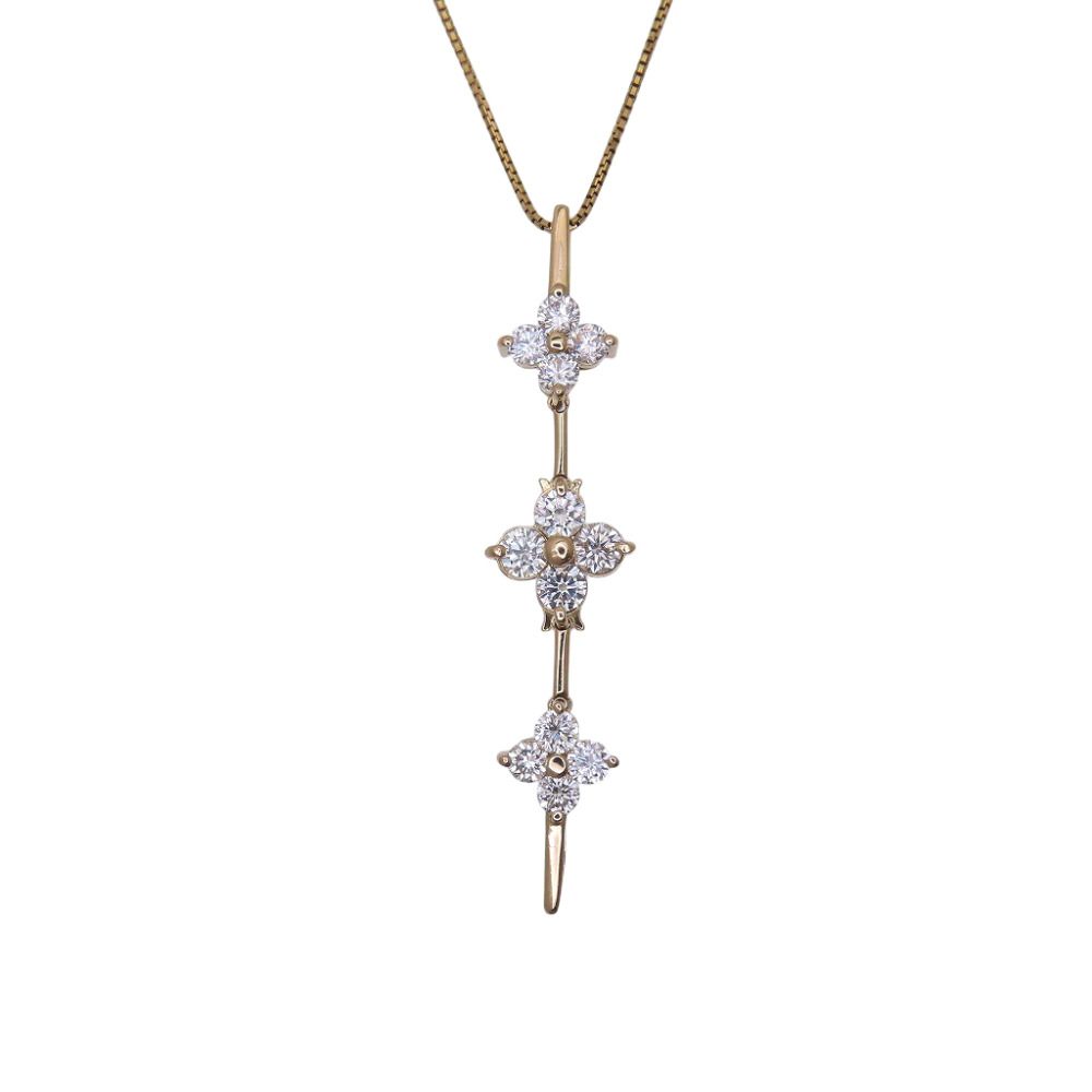 新品同様 K18 ダイヤ1.00ct ネックレス ネックレス K18イエロー 