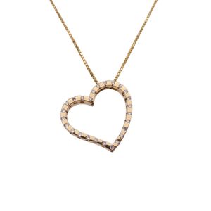 Excellent condition K18PG diamond 0.13ct necklace, pink gold/diamond jewelry 0056 [Pre-owned]
