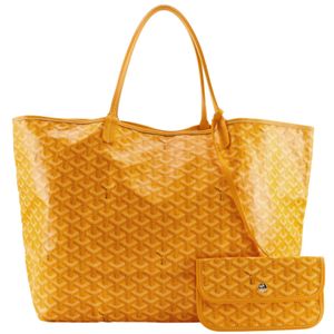 GOYARD Saint Louis GM 手提包，PVC塗層帆布，法國製造，黃色，單肩包/手提包，A4尺寸，開口，女士款 [二手]